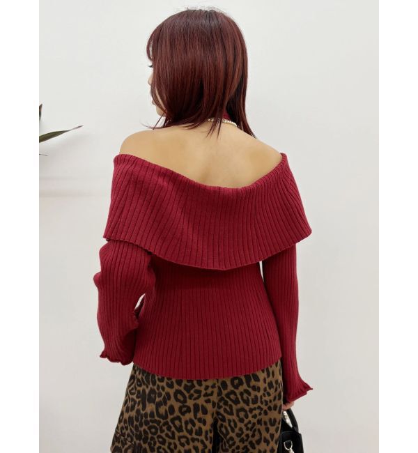 EVRIS「チョーカーオフショルニットトップス」|ニット・セーター|