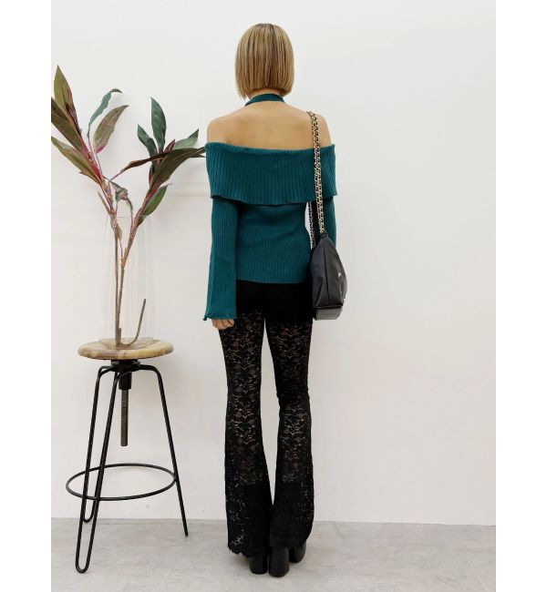 EVRIS「チョーカーオフショルニットトップス」|ニット・セーター|