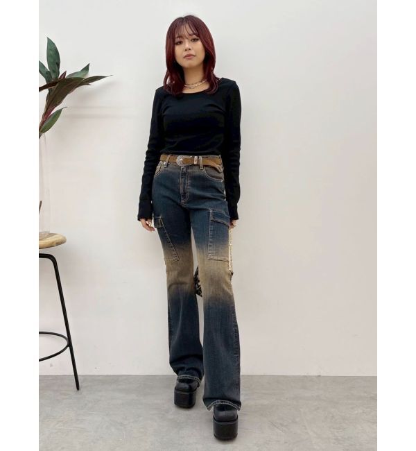 EVRIS「【WEB限定】バックオープンリブトップス」|Tシャツ・カットソー|