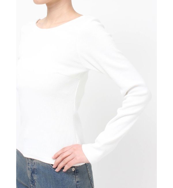 EVRIS「【WEB限定】バックオープンリブトップス」|Tシャツ・カットソー|