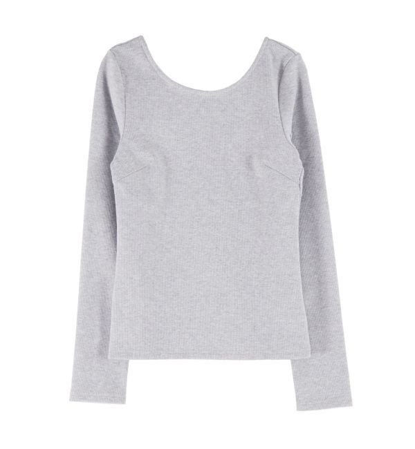 EVRIS「【WEB限定】バックオープンリブトップス」|Tシャツ・カットソー|