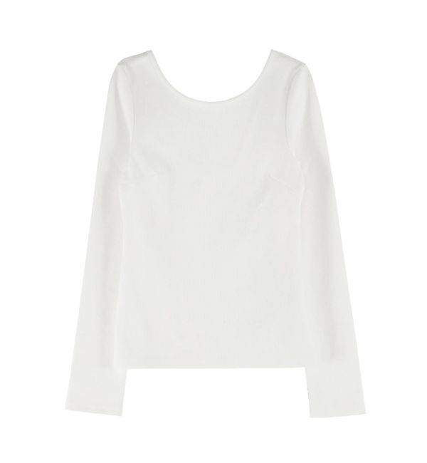 EVRIS「【WEB限定】バックオープンリブトップス」|Tシャツ・カットソー|