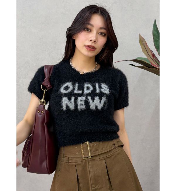 EVRIS「ジャガードロゴシャギーニットトップス」|ニット・セーター|