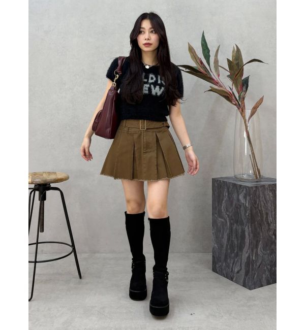 EVRIS「ジャガードロゴシャギーニットトップス」|ニット・セーター|