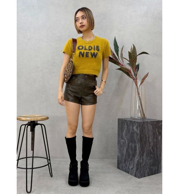 EVRIS「ジャガードロゴシャギーニットトップス」|ニット・セーター|