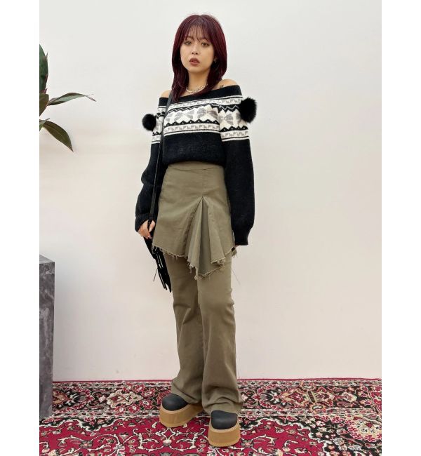 EVRIS「レイヤードフレアパンツ」|その他|