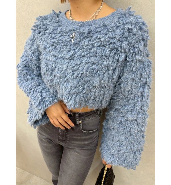 EVRIS「ショートループニットトップス」|ニット・セーター|