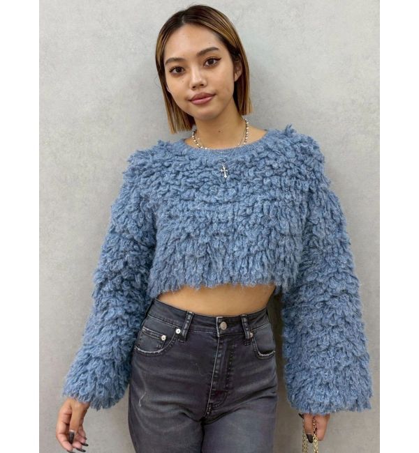 EVRIS「ショートループニットトップス」|ニット・セーター|