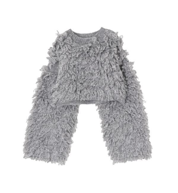 EVRIS「ショートループニットトップス」|ニット・セーター|