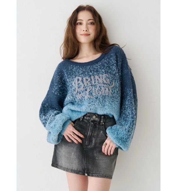 EVRIS「ロゴシャギーニットトップス」|ニット・セーター|