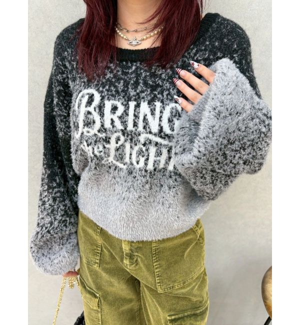 EVRIS「ロゴシャギーニットトップス」|ニット・セーター|