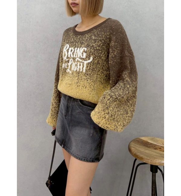 EVRIS「ロゴシャギーニットトップス」|ニット・セーター|