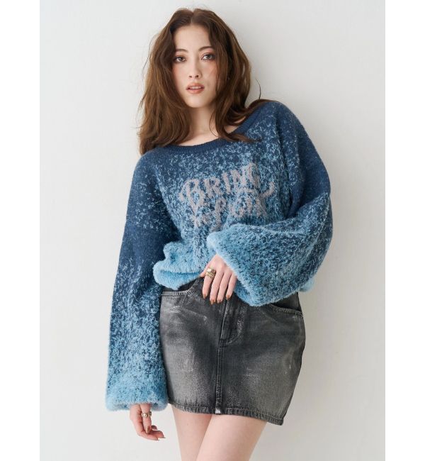 EVRIS「ロゴシャギーニットトップス」|ニット・セーター|