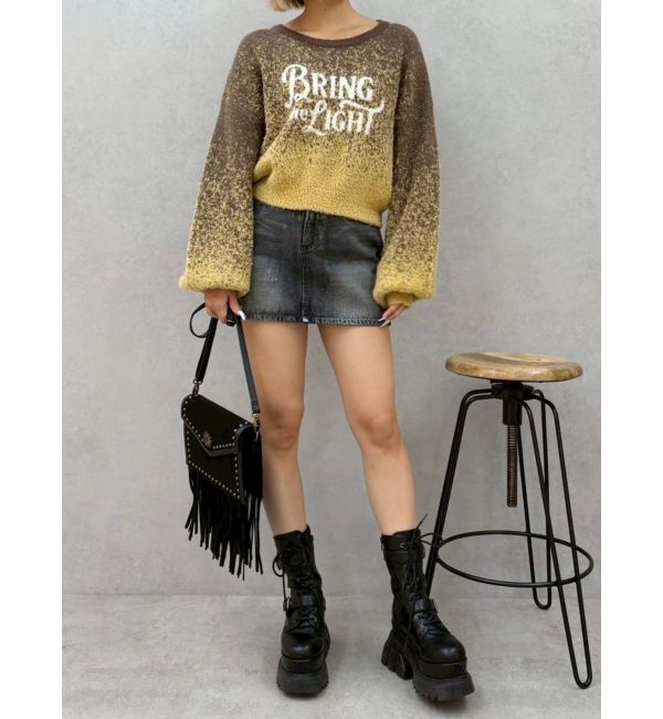 EVRIS「ロゴシャギーニットトップス」|ニット・セーター|