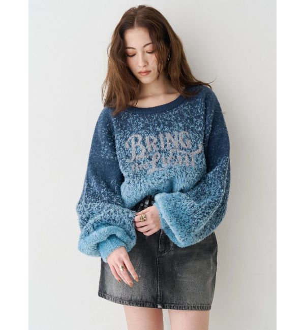 EVRIS「ロゴシャギーニットトップス」|ニット・セーター|