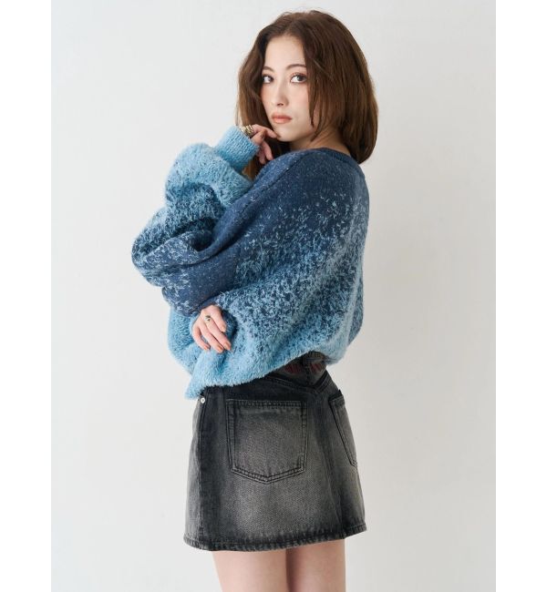 EVRIS「ロゴシャギーニットトップス」|ニット・セーター|