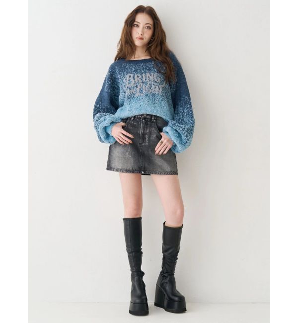 EVRIS「ロゴシャギーニットトップス」|ニット・セーター|