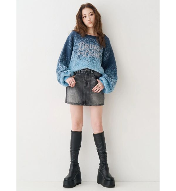 EVRIS「ロゴシャギーニットトップス」|ニット・セーター|