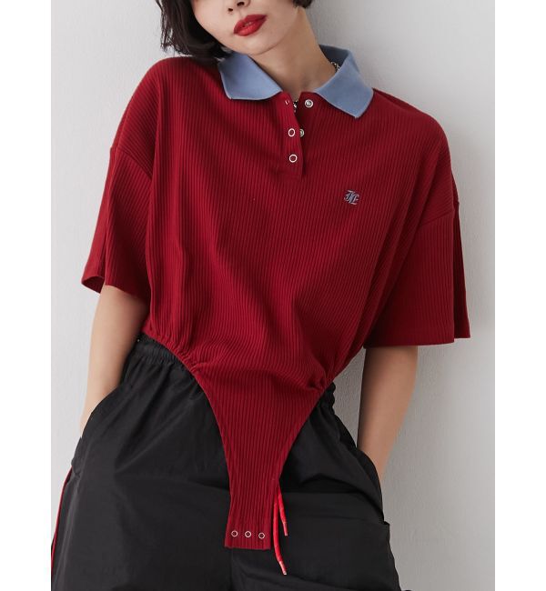 jouetie「ボディースーツポロトップス」|Tシャツ・カットソー|