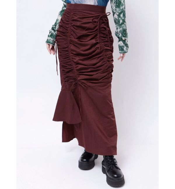 jouetie「ギャザーマーメイドスカート」|スカート|ボルドー