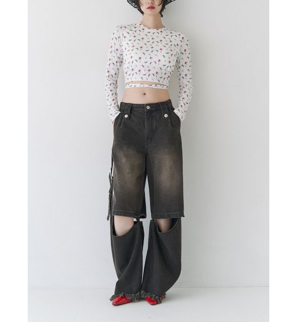 jouetie「バックオープンロゴトップス」|Tシャツ・カットソー|