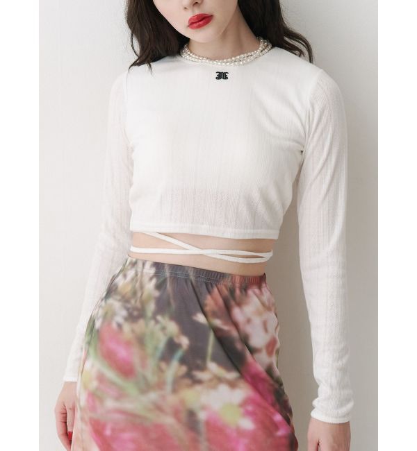 jouetie「バックオープンロゴトップス」|Tシャツ・カットソー|