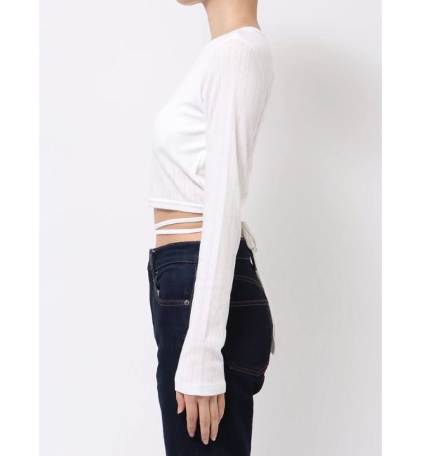 jouetie「バックオープンロゴトップス」|Tシャツ・カットソー|