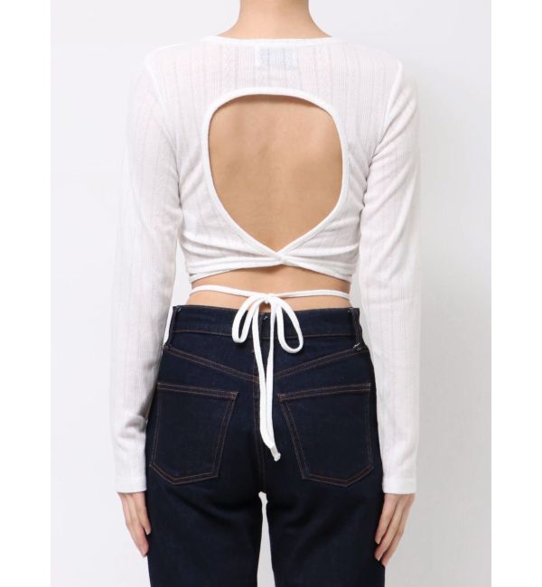 jouetie「バックオープンロゴトップス」|Tシャツ・カットソー|