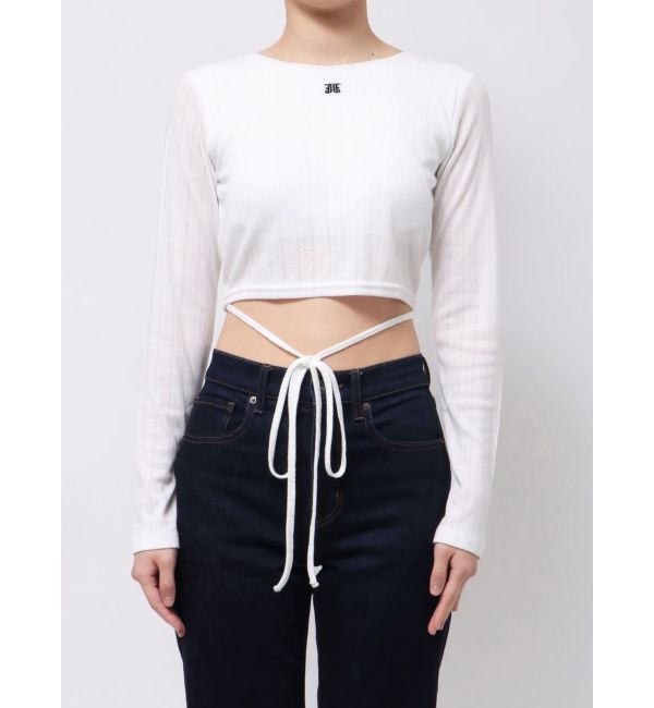 jouetie「バックオープンロゴトップス」|Tシャツ・カットソー|