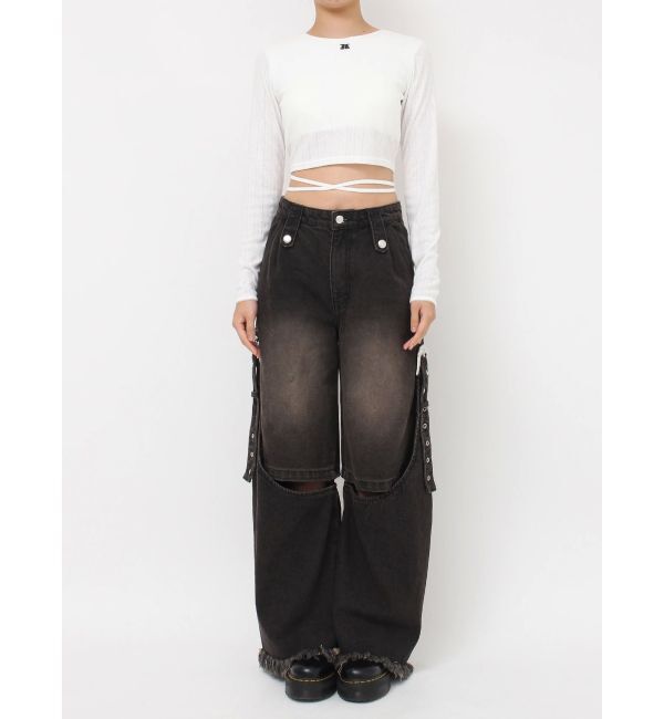 jouetie「バックオープンロゴトップス」|Tシャツ・カットソー|