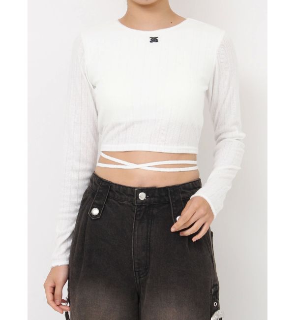 jouetie「バックオープンロゴトップス」|Tシャツ・カットソー|