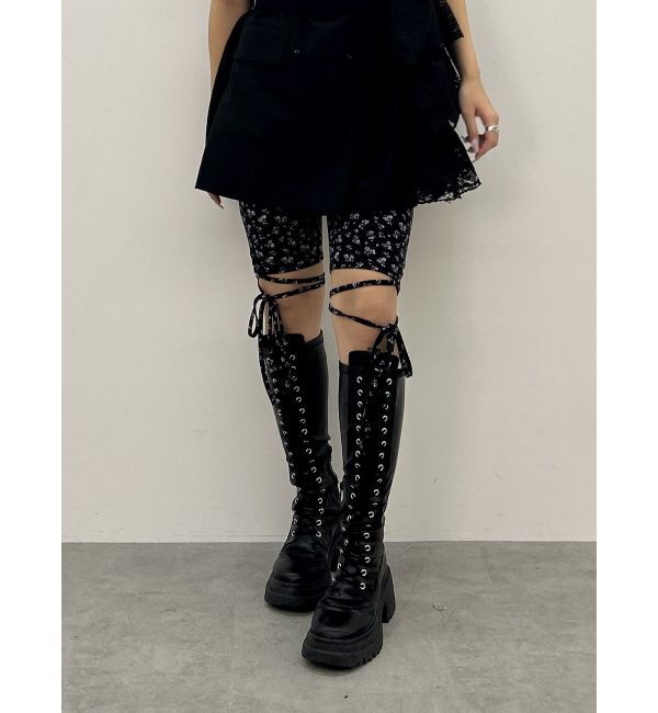 jouetie「レースアップバイカーパンツ」|その他|ダークミックス