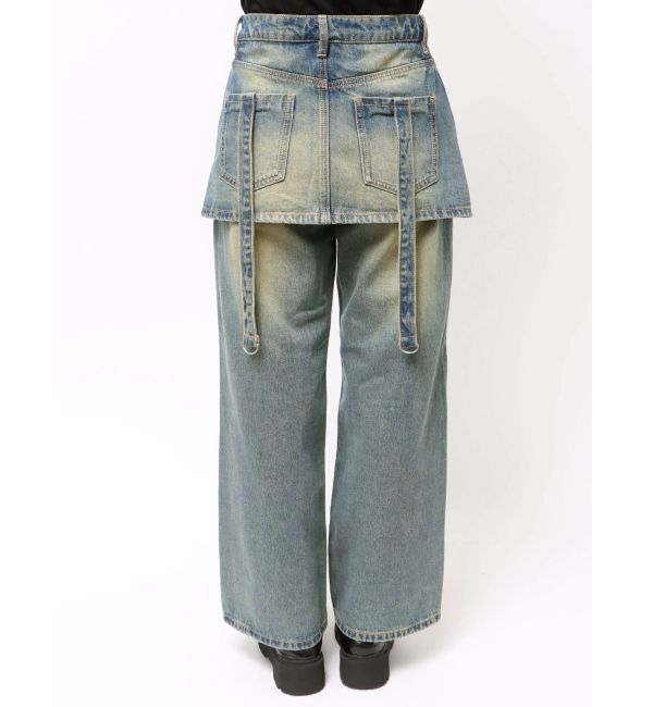 jouetie「スカートドッキングルーズパンツ」|デニム|