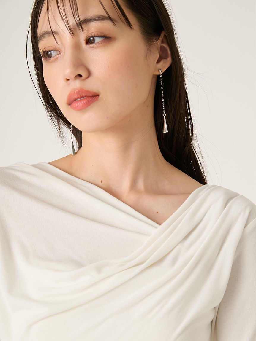 FRAY I.D「2wayデコルテタックドレープトップス」|Tシャツ・カットソー|