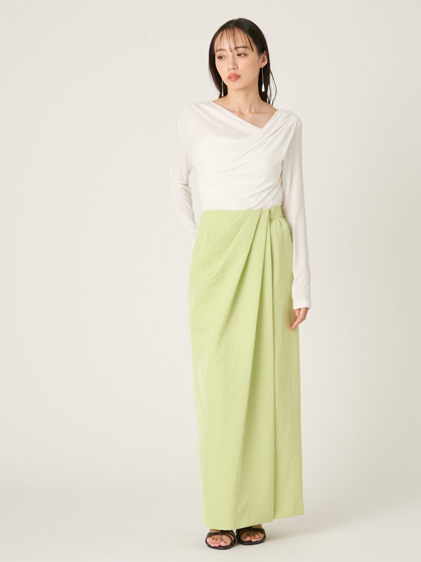 FRAY I.D「2wayデコルテタックドレープトップス」|Tシャツ・カットソー|