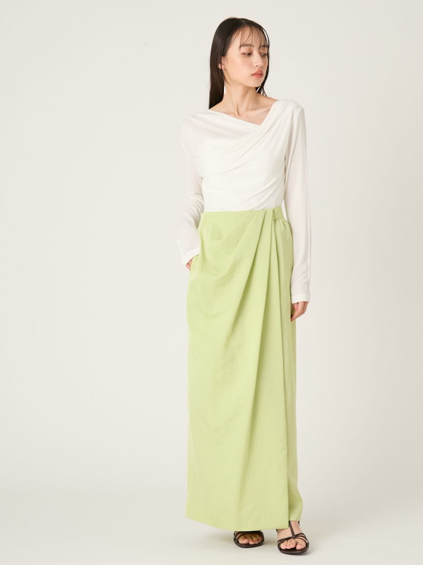 FRAY I.D「2wayデコルテタックドレープトップス」|Tシャツ・カットソー|