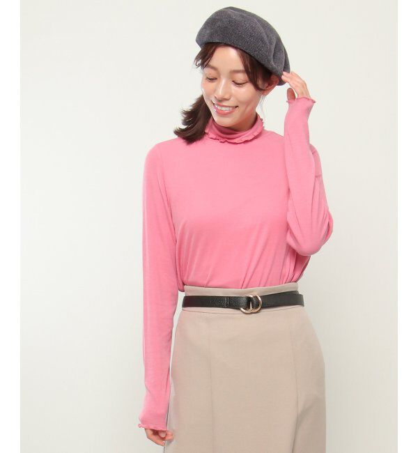 ikka「ハイネックメローインナー」|Tシャツ・カットソー|ローズピンク