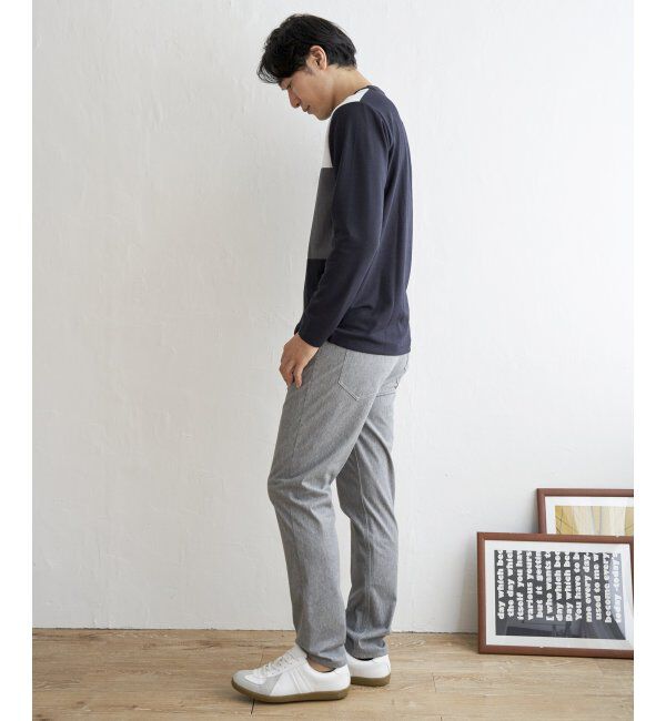 ikka「ポンチブロックスロンT」|Tシャツ・カットソー|