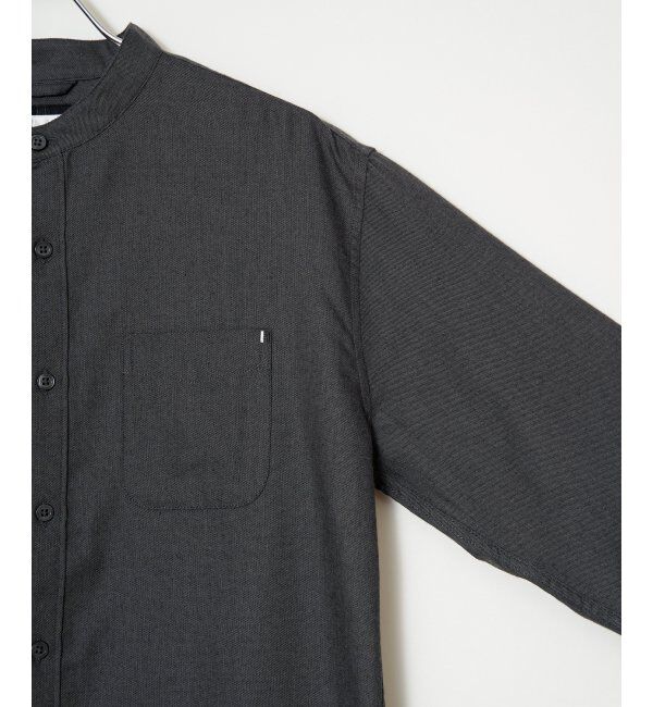 ikka「イージーケアフランネルバンドカラー」|シャツ・ブラウス|