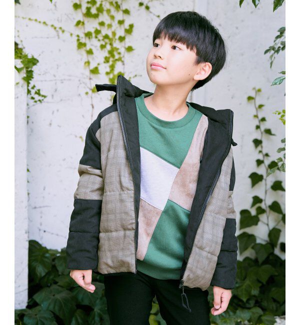 ikka kids「フード脱着チェック切り替えブルゾン（110~160cm）」|その他|