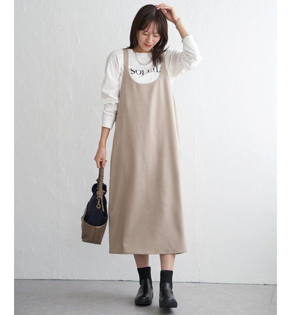 ikka「前後2WAYバックル付きジャンパースカート」|ワンピース|