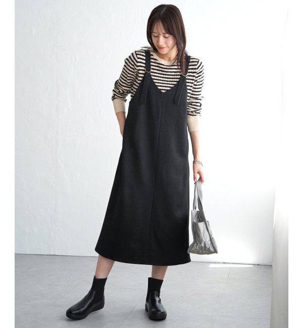 ikka「前後2WAYバックル付きジャンパースカート」|ワンピース|