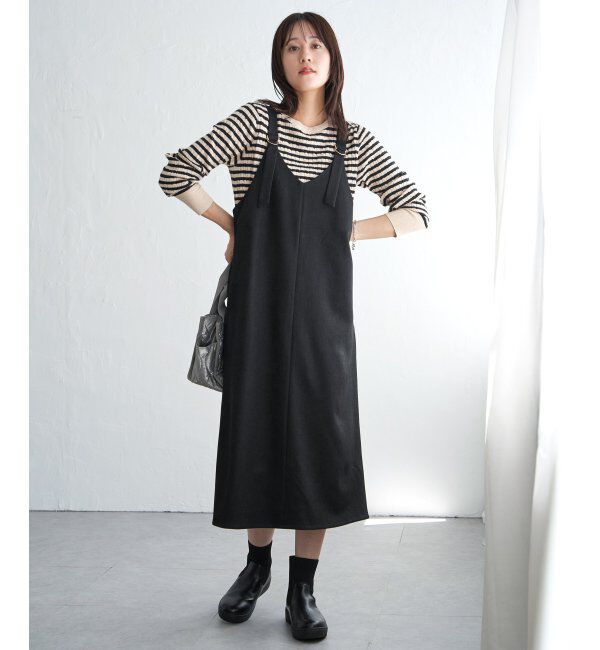 ikka「前後2WAYバックル付きジャンパースカート」|ワンピース|