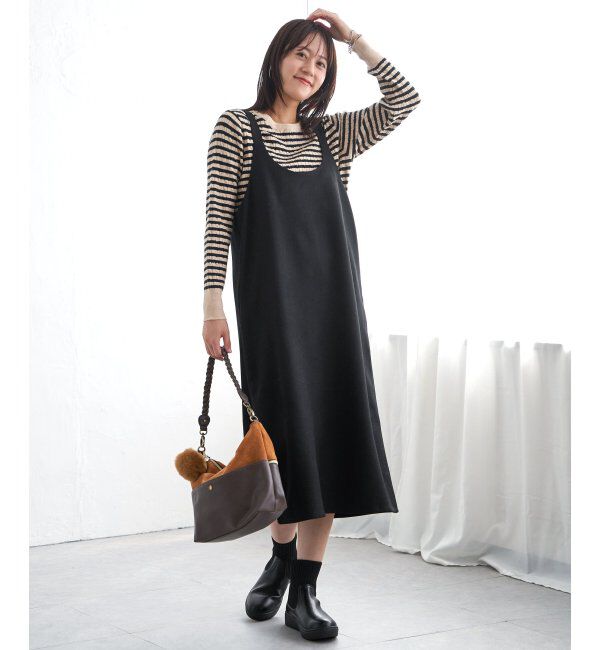 ikka「前後2WAYバックル付きジャンパースカート」|ワンピース|