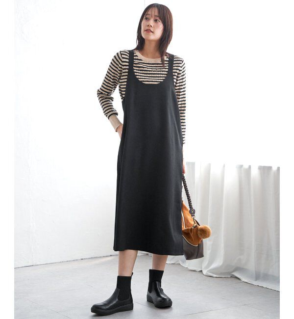 ikka「前後2WAYバックル付きジャンパースカート」|ワンピース|