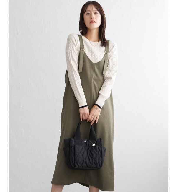 ikka「前後2WAYバックル付きジャンパースカート」|ワンピース|