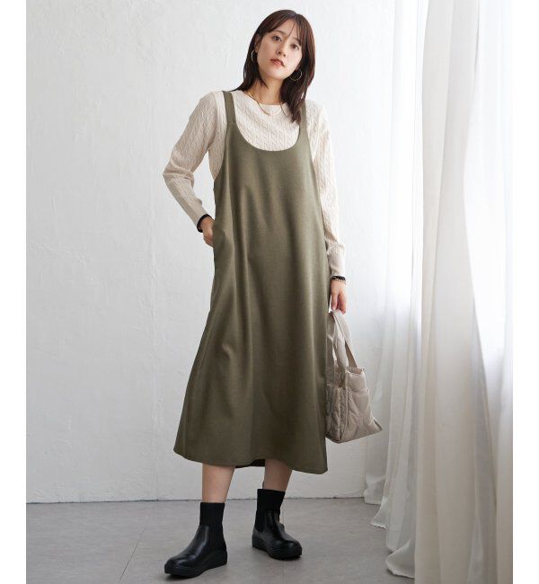 ikka「前後2WAYバックル付きジャンパースカート」|ワンピース|