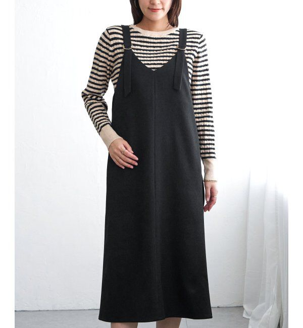 ikka「前後2WAYバックル付きジャンパースカート」|ワンピース|