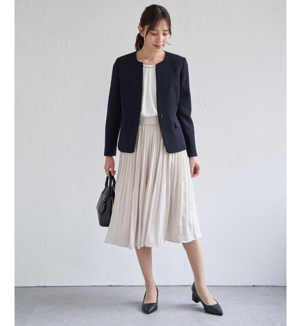 IKKA LOUNGE「【洗濯機で洗える／セットアップ対応】ウォッシャブルキーネックジャケット」|その他|