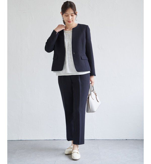 IKKA LOUNGE「【洗濯機で洗える／セットアップ対応】ウォッシャブルキーネックジャケット」|その他|